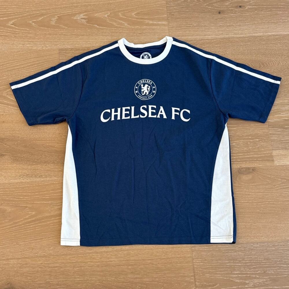 Goodie Two Sleeves Mens Chelsea FC Soccer Shirt Size M Blue White
